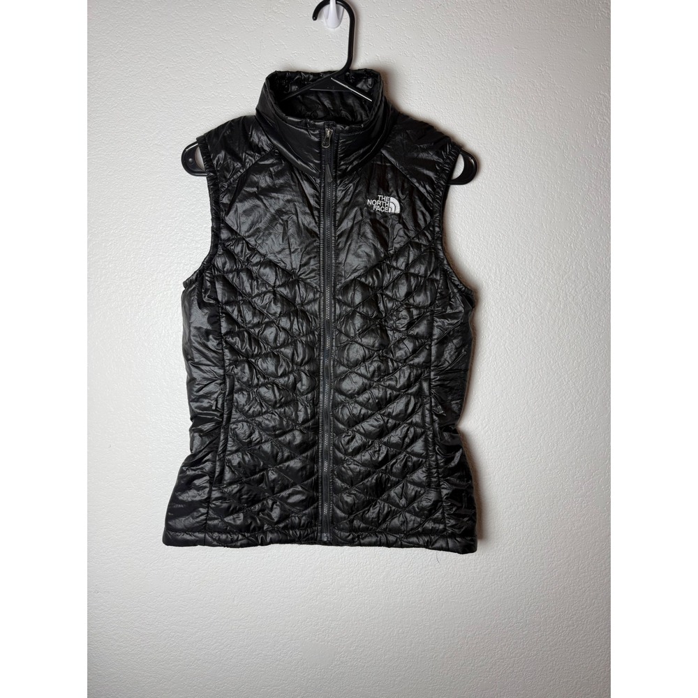 The North Face Women's ThermoBall Trekker Vest Black PrimaLoft Quilted‎ Small